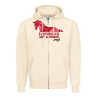 Sandshell Everybody's Got A Horse Neigh Zipper Hoodie - Bettercallsaul