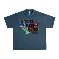 Midnight Navy Merica Merica Merica vibes 4th of july Urban Heavy Tee - CowGirlArtShop