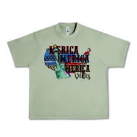 Oil Green Merica Merica Merica vibes 4th of july Urban Heavy Tee - CowGirlArtShop