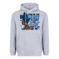Heather Grey even in the midst of may storm afro woman Heavyweight Hoodie - MaliasSmallBusiness