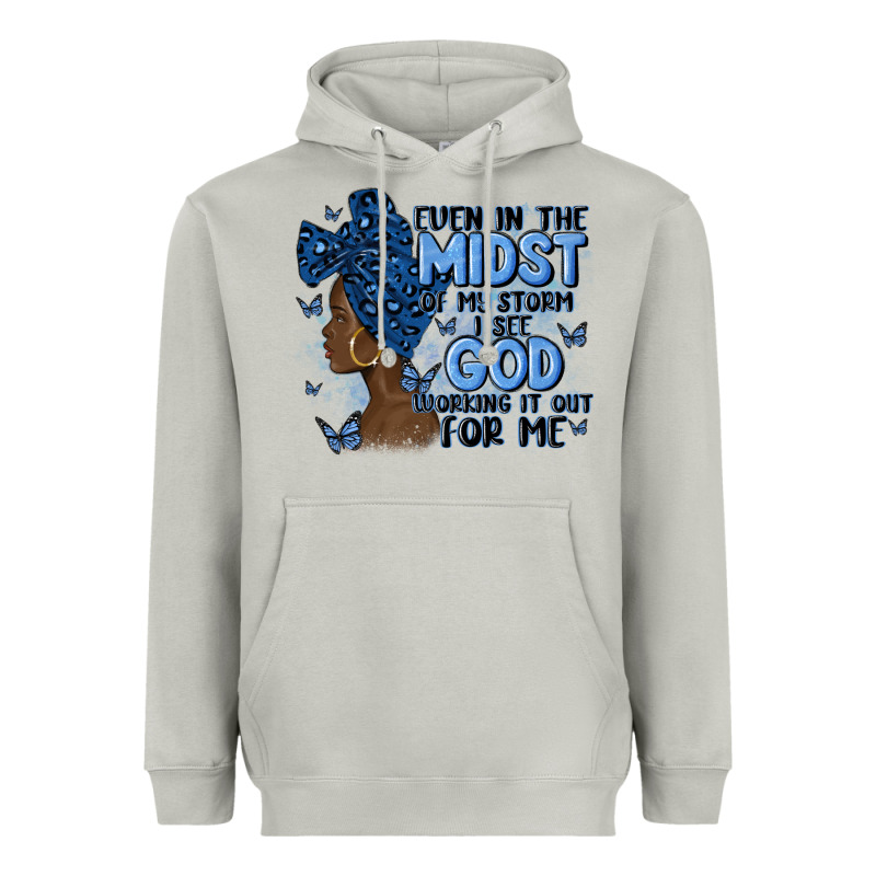 Even In The Midst Of May Storm Afro Woman Heavyweight Hoodie by MaliasSmallBusiness | Teevron