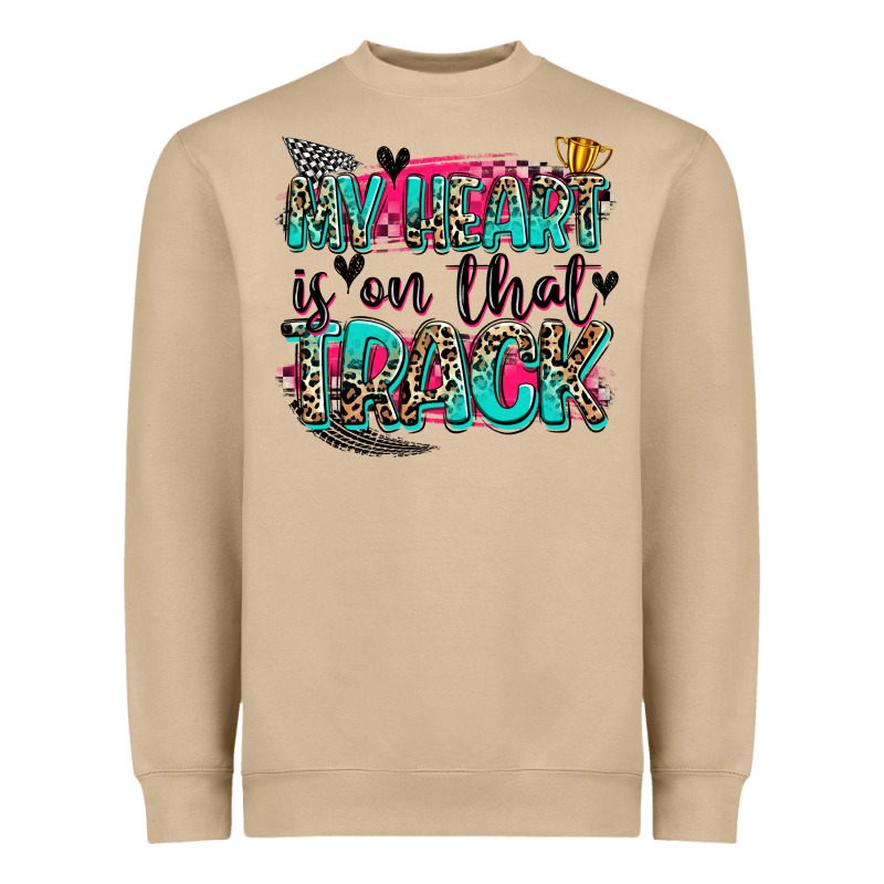 My Heart Is On That Track Heavyweight Sweatshirt by Zillion Design Studio | Teevron