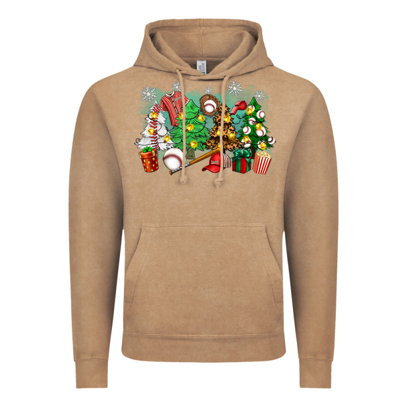 Christmas Trees With Baseball Vintage Hoodie by Zillion Design Studio | Teevron