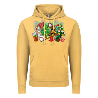 Vintage Mustard christmas trees with baseball Vintage Hoodie - Zillion Design Studio