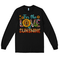 Black for the love of sunshine sunflower our lady of guadalupe Long Sleeve Tee - JahusDesignShop