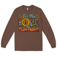 Chestnut for the love of sunshine sunflower our lady of guadalupe Long Sleeve Tee - JahusDesignShop