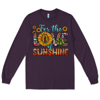 Plum for the love of sunshine sunflower our lady of guadalupe Long Sleeve Tee - JahusDesignShop
