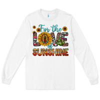 White for the love of sunshine sunflower our lady of guadalupe Long Sleeve Tee - JahusDesignShop
