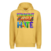 Antique Gold Straight Againts Hate Premium Hoodie - BundleAndBundleShop