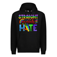 Black Straight Againts Hate Premium Hoodie - BundleAndBundleShop