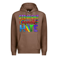 Chestnut Straight Againts Hate Premium Hoodie - BundleAndBundleShop