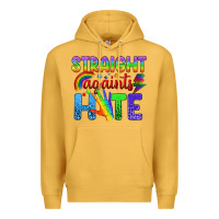 Mustard Straight Againts Hate Premium Hoodie - BundleAndBundleShop