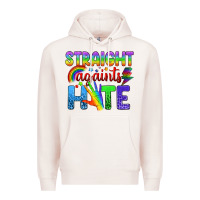 Pale Pink Straight Againts Hate Premium Hoodie - BundleAndBundleShop