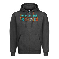 Charcoal Heather not perfect just forgiven Zipper Hoodie - Artiststas