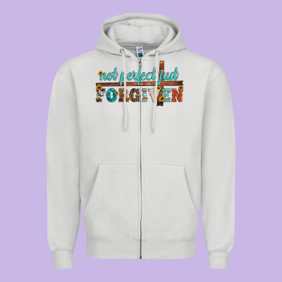 Not Perfect Just Forgiven Zipper Hoodie Designed By Artiststas
