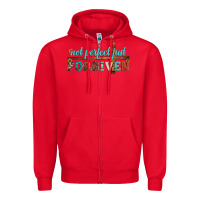 Red not perfect just forgiven Zipper Hoodie - Artiststas