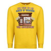 Lemon the way to my heart is through the bookstore Premium Sweatshirt - MaliasSmallBusiness