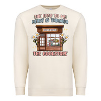 Sandshell the way to my heart is through the bookstore Premium Sweatshirt - MaliasSmallBusiness