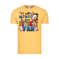 Vintage Mustard i will always be your biggest fan baseball Vintage Tee - Zillion Design Studio