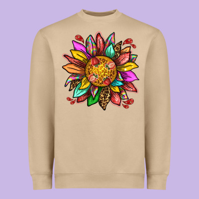 Strawberry Sunflower Heavyweight Sweatshirt Designed By Texasbilliewilder