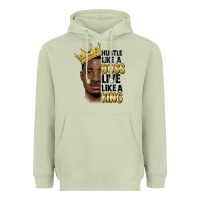 Matcha hustle like a boss live like a king malia Heavyweight Hoodie - MaliasSmallBusiness