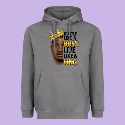 Hustle Like A Boss Live Like A King Malia Heavyweight Hoodie Designed By Maliassmallbusiness