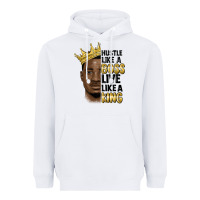 White hustle like a boss live like a king malia Heavyweight Hoodie - MaliasSmallBusiness