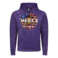 Cloud Purple merica with sunflower Vintage Hoodie - texasbilliewilder
