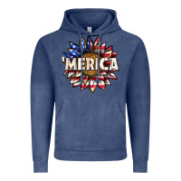 Vintage Denim merica with sunflower Vintage Hoodie - texasbilliewilder