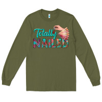 Army Green totally nailed bbs Long Sleeve Tee - BundleAndBundleShop