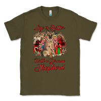 Army Green Christmas life is better with a german shepherd Classic Tee - JahusDesignShop