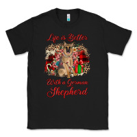 Black Christmas life is better with a german shepherd Classic Tee - JahusDesignShop