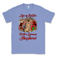 Colony Blue Christmas life is better with a german shepherd Classic Tee - JahusDesignShop
