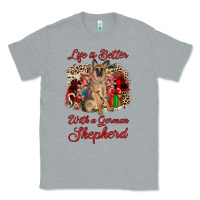 Heather Grey Christmas life is better with a german shepherd Classic Tee - JahusDesignShop