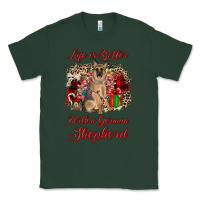 Sports Green Christmas life is better with a german shepherd Classic Tee - JahusDesignShop