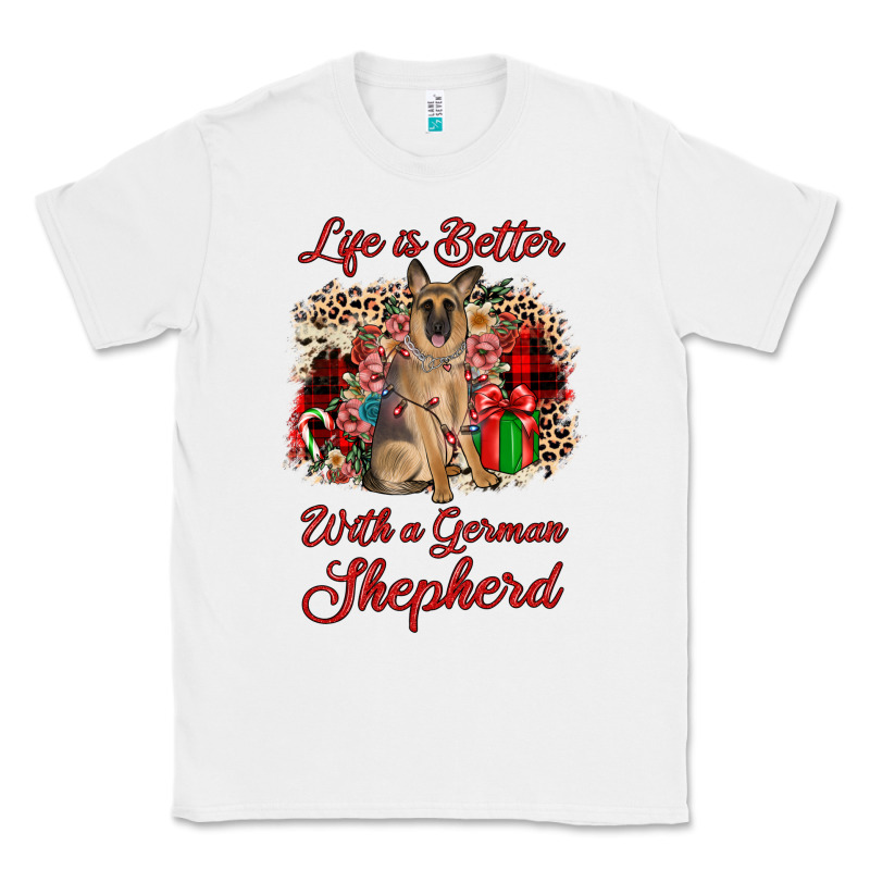 Christmas Life Is Better With A German Shepherd Classic Tee by JahusDesignShop | Teevron