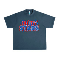 Midnight Navy Oh my stars 4th of july Urban Heavy Tee - CowGirlArtShop