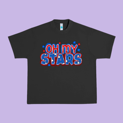Oh My Stars 4th Of July Urban Heavy Tee Designed By Cowgirlartshop
