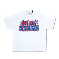 White Oh my stars 4th of july Urban Heavy Tee - CowGirlArtShop