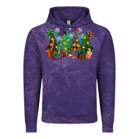 Cloud Purple christmas trees with football Vintage Hoodie - Zillion Design Studio