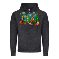 Vintage Black christmas trees with football Vintage Hoodie - Zillion Design Studio