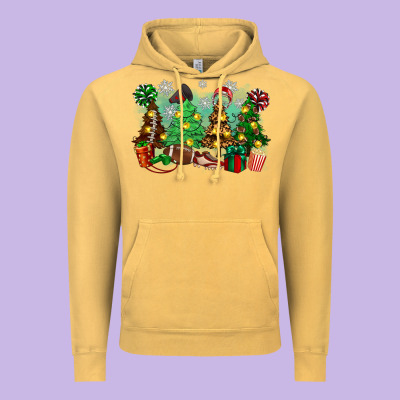 Christmas Trees With Football Vintage Hoodie Designed By Zillion Design Studio