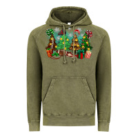 Vintage Olive christmas trees with football Vintage Hoodie - Zillion Design Studio