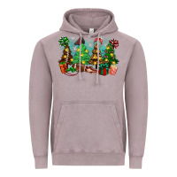 Vintage Zinc christmas trees with football Vintage Hoodie - Zillion Design Studio