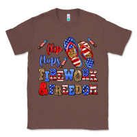 Chestnut flip flops fireworks and freedom Classic Tee - AdoDesignShop