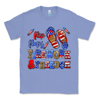 Colony Blue flip flops fireworks and freedom Classic Tee - AdoDesignShop