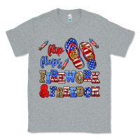 Heather Grey flip flops fireworks and freedom Classic Tee - AdoDesignShop