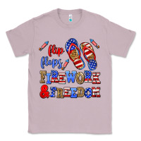 Lilac flip flops fireworks and freedom Classic Tee - AdoDesignShop