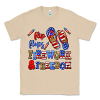 Mushroom flip flops fireworks and freedom Classic Tee - AdoDesignShop