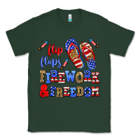 Sports Green flip flops fireworks and freedom Classic Tee - AdoDesignShop